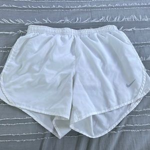 white nike shorts